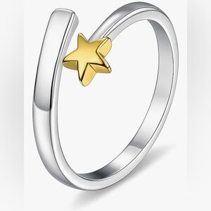 Gorgeous Dillards 14KT Gold Dip Silver Shooting Star Ring adjustable